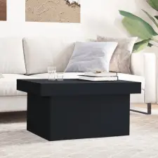  Fekete szerelt fa dohányzóasztal 100 x 55 x 40 cm bútor