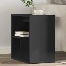  fekete szerelt fa kisasztal 50 x 30 x 50 cm bútor