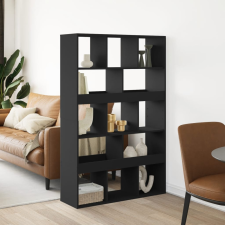 fekete szerelt fa térelválasztó 100 x 33 x 156,5 cm bútor