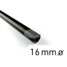 Fekete színű fém karnisrúd 16 mm átmérőjű - 240 cm karnis, függönyrúd