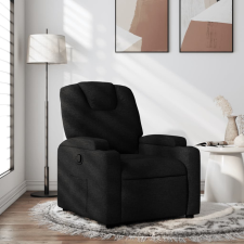  fekete szövet dönthető fotel bútor