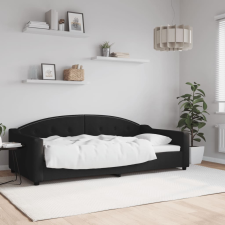 fekete szövet kanapéágy 100 x 200 cm ágy és ágykellék