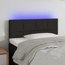  Fekete szövet LED-es fejtámla 80 x 5 x 78/88 cm ágy és ágykellék