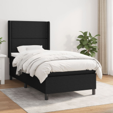  fekete szövet rugós ágy matraccal 100 x 200 cm ágy és ágykellék