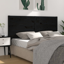  fekete tömör fenyőfa fejtámla 206x4x100 cm ágy és ágykellék