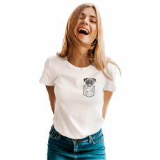  Fekete vonalas zseb állat - Női Póló