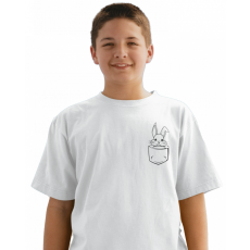  Fekete vonalas zseb állat (Nyuszi) - Gyerek Póló