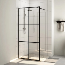  fekete zuhanyfal átlátszó ESG üveggel 90 x 195 cm kád, zuhanykabin