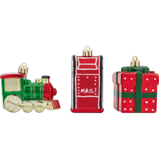  Felakasztható műanyag karácsonyfadísz 3 darabos készlet karácsonyfadísz