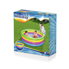 Felfújható gyermekmedence szivárványos gyűrűkkel 157 × 46 cm BESTWAY medence