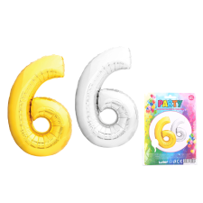 Felfújható lufi 6-os szám party kellék