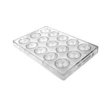 Félgömb alakú bonbon forma, polikarbonát, 15 db-os, 27,5×13,5 cm sütés és főzés