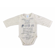 Feliratos hosszú ujjú baba body kombidressz, body