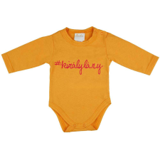 Feliratos hosszú ujjú baba body kombidressz, body