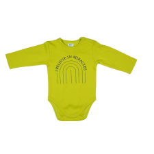 Feliratos hosszú ujjú baba body kombidressz, body