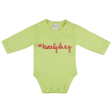 Feliratos hosszú ujjú baba body kombidressz, body