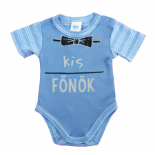 Feliratos rövid ujjú baba body kombidressz, body