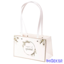 Feliratos tégla virág táska 22x10,5x13,5cm - nagyon sok szeretettel dekorációs kellék