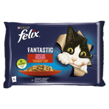 FELIX állateledel alutasakos felix fantastic macskáknak nyúl-bárány válogatás aszpikban 4x85g macskaeledel