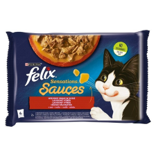 FELIX állateledel alutasakos felix sensations sauces macskáknak 4-pack házias pulyka-bárány válogatás szószban 4x85g macskaeledel