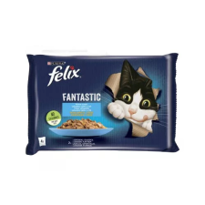 Felix Fantastic Lazaccal és cukkinivel/Pisztránggal és zöldbabbal aszpikban 4x85g macskaeledel