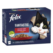 FELIX Fantastic Multipack alutasak 12x85g csirkével, marhahússal, nyúl és bárány zselében macskaeledel
