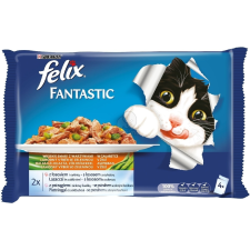 Félix Felix Fantastic Halas Válogatás lazaccal, pisztránggal és zöldségekkel 4 x 85 g macskaeledel