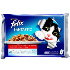 Félix Felix Fantastic - Marha és Csirke aszpikban 4 x 85 g macskaeledel