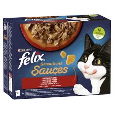 Félix FELIX SENSATIONS SAUCES Házias válogatás szószban nedves macskaeledel 12x85g macskaeledel