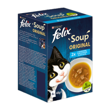 FELIX FELIX soup original halas válogatás szószban nedves macskaeledel 6x48g macskaeledel