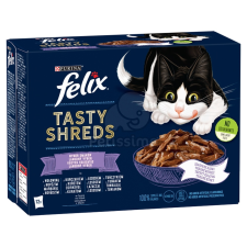 Félix Felix Tasty Shreds vegyes válogatás szószban 12 x 80 g macskaeledel