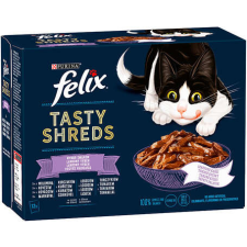 FELIX Shreds vegyes válogatás - Marha, csirke, lazac és tonhal tépett falatok szószban macskáknak... macskaeledel