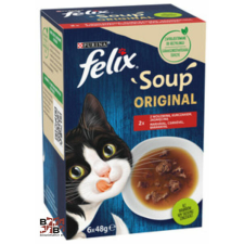  FELIX Soup Original Házias válogatás szószban nedves macskaeledel falatkákkal 6x48g macskaeledel