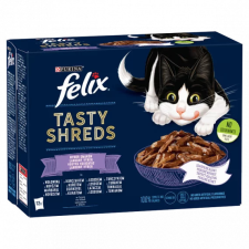 Felix Tasty Shreds vegyes válogatás 12x80g macskaeledel