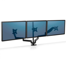 FELLOWES 8042601 0"-27" Platinum LCD TV/Monitor asztali tartó kar 3 monitorhoz Fekete tv állvány és fali konzol