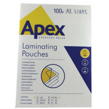 FELLOWES Apex Light Meleglamináló fólia 75-80 mikron A3 100 db lamináló fólia