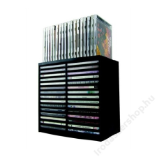 FELLOWES CD-tároló, automata kiemelőrendszerű, 30+18 db-os, FELLOWES Spring, fekete (IFW98231) asztali számítógép kellék