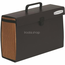 FELLOWES Harmonikatáska, karton, 19 rekeszes, FELLOWES "Bankers Box Handifile", fekete mappa