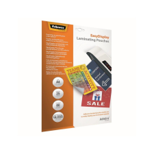 FELLOWES Lamináló fólia, A4, 80 mikron, fényes, öntapadó hátlappal, 25 db/csomag, Fellowes® lamináló fólia