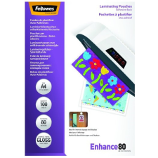 FELLOWES Lamináló fólia FELLOWES A/4 80 mikron fényes öntapadó 100/csom lamináló fólia