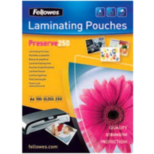 FELLOWES laminálógéphez fényes meleglamináló fólia 250 mikron, A4 (IFW54018) lamináló fólia