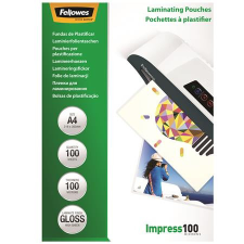 FELLOWES Meleglamináló fólia, 100 mikron, A4, fényes, 100 db, FELLOWES lamináló fólia