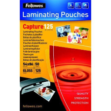 FELLOWES Meleglamináló fólia, 54x86 mm, 125 mikron fényes, 50 db (5396602) lamináló fólia