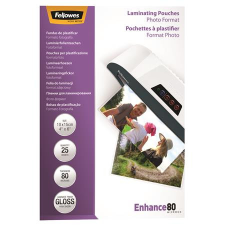 FELLOWES Meleglamináló fólia, 80 mikron, 100x150 mm, fényes, 25 db, FELLOWES lamináló fólia