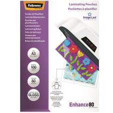 FELLOWES Meleglamináló fólia, 80 mikron, A3, fényes, 100 db, FELLOWES lamináló fólia