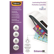 FELLOWES Meleglamináló fólia, 80 mikron, A5, fényes, 100 db,  FELLOWES lamináló fólia