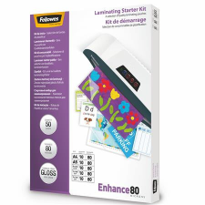 FELLOWES Meleglamináló fólia, 80 mikron, fényes, 50 db, FELLOWES lamináló fólia