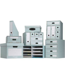 FELLOWES Tároló doboz, karton, 33,3x28,5x39 cm FELLOWES, Style , zöld-fehér papírárú, csomagoló és tárolóeszköz