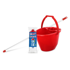  Felmosó szett BONUS extra vödör 11L+ 120cm nyél + softmop pótfej piros takarító és háztartási eszköz