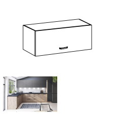 Felső szekrény, artisan tölgy/szürke matt, LANGEN G80K bútor